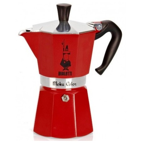 Cafetiere Moka Express rouge 3 tasses
