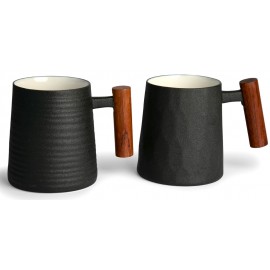 Duo Negra porcelaine mugs 0.4 L (Two mugs assorted)