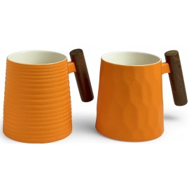 Duo 2 mugs en porcelaine (2 mugs assorties) CLEMENTINE 400 ml