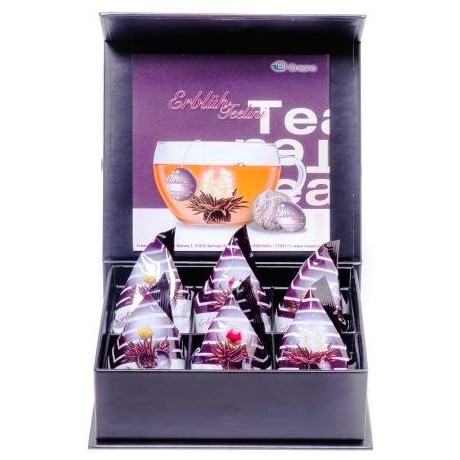 Coffret Noir 6 Fleurs de Thé Noir Teelini, 4 Variétés