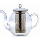 Théière Verre Borosilicate 1 Litre & Grand Filtre Inox Microperforé
