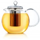 Théière Carrée Verre Borosilicate 850 ml & Filtre à Thé