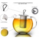 Théière Verre Borosilicate 1.5 Litre & Grand Filtre Inox Microperforé