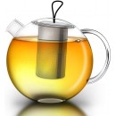 Théière Verre Borosilicate 1.5 Litre & Grand Filtre Inox Microperforé