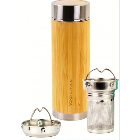 Infuseur Bambou & Inox 450 ml double paroi