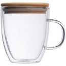 Mug double paroi verre et bambou 350ml