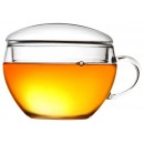 Tasse verre avec couvercle
