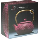 Théière fonte rouge 1L avec filtre