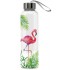 Bouteille verre 500ml flamant rose