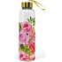 Bouteille verre 500ml avec des roses