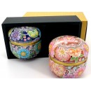 Coffret 2 boîtes à thé métalliques