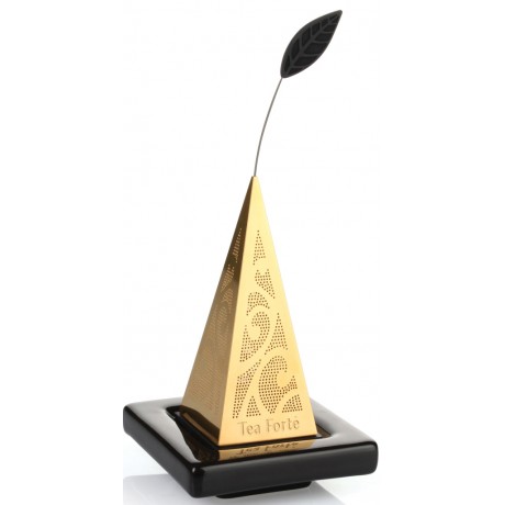 Infuseur pyramide TEA FORTE doré à l'or fin 23 carats