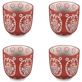 Coffret 4 gobelets à thé en grès 15 cl Sagrada