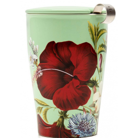Tisanière Fleur porcelaine double paroi 300 ml