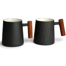 Duo Negra porcelaine mugs 0.4 L (Two mugs assorted)