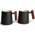 Duo Negra porcelaine mugs 0.4 L (Two mugs assorted)