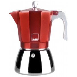 Cafetière inox 9 tasses tous feux rouge marque IBILI