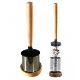 Infuseur à thé inox et bois