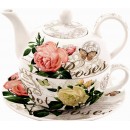 JARB Solitaire Fine Bone China: Tasse 0.25 L & Théière 0.5 L