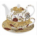 KIMO Solitaire Fine Bone China: Tasse 0.25 L & Théière 0.5 L