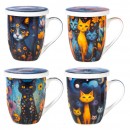 Collection 4 tisanières Chats No2