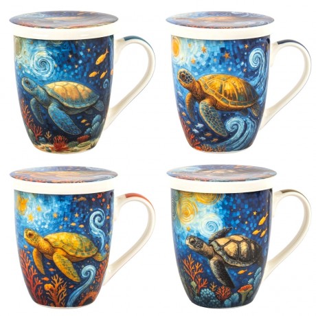 Collection 4 tisanières Tortues