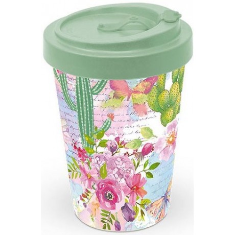 Mug Roses & Cactus Bambou